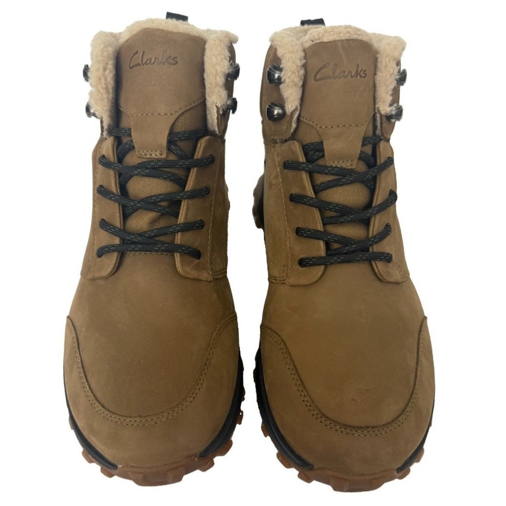 Clarks Men's ATL Trek Up Wp Hiking Boots Leather Upper Dark Sand Size 8.5 New